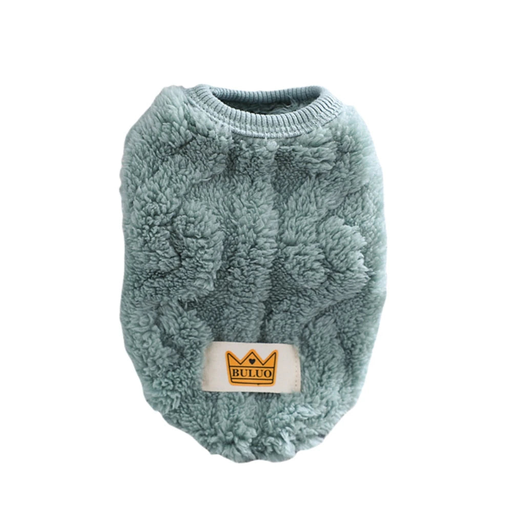 Cute Wavy Double-sided Fleece Pet Clothes Soft Puppy Kitten Coats for Small Medium Dogs Cats Warm Winter Dog Cat Jacket Clothing