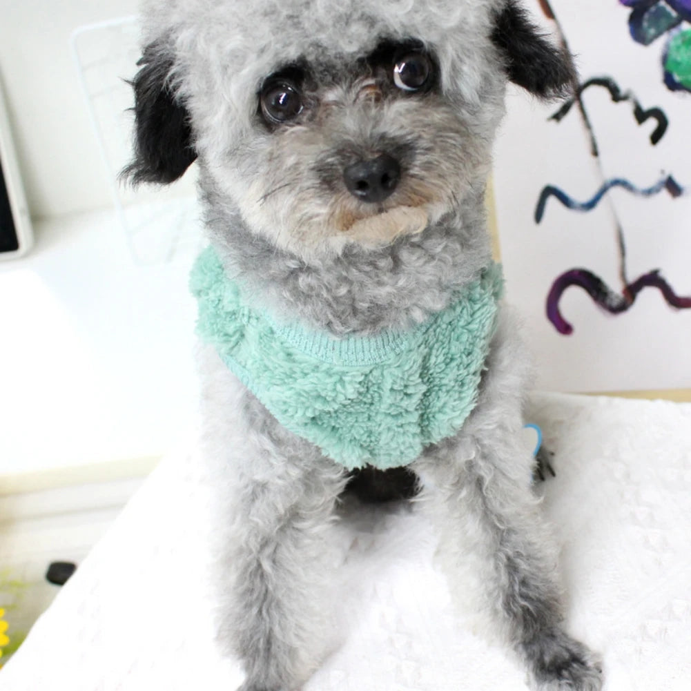 Cute Wavy Double-sided Fleece Pet Clothes Soft Puppy Kitten Coats for Small Medium Dogs Cats Warm Winter Dog Cat Jacket Clothing