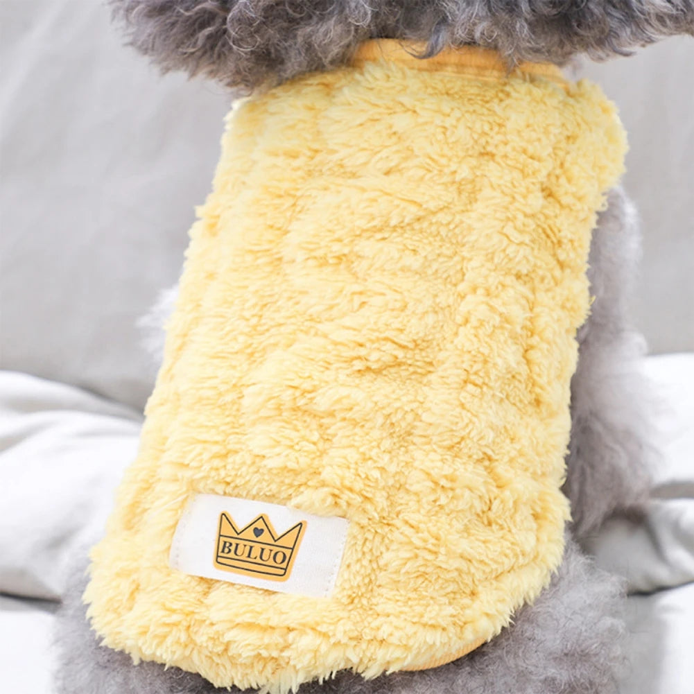Cute Wavy Double-sided Fleece Pet Clothes Soft Puppy Kitten Coats for Small Medium Dogs Cats Warm Winter Dog Cat Jacket Clothing