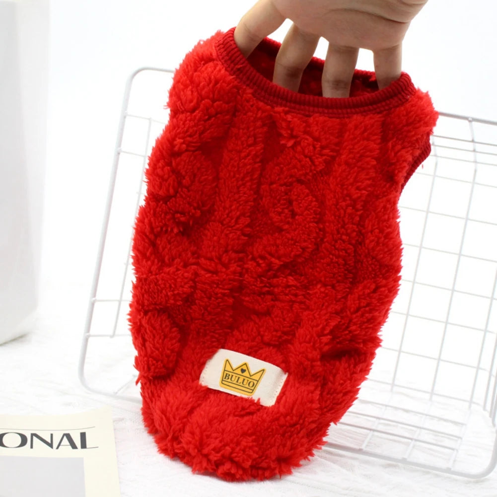 Cute Wavy Double-sided Fleece Pet Clothes Soft Puppy Kitten Coats for Small Medium Dogs Cats Warm Winter Dog Cat Jacket Clothing