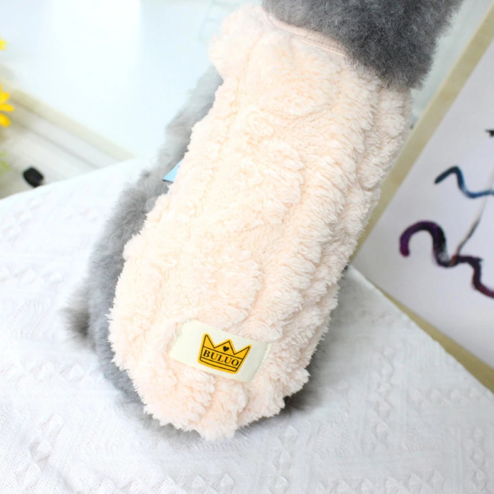 Cute Wavy Double-sided Fleece Pet Clothes Soft Puppy Kitten Coats for Small Medium Dogs Cats Warm Winter Dog Cat Jacket Clothing