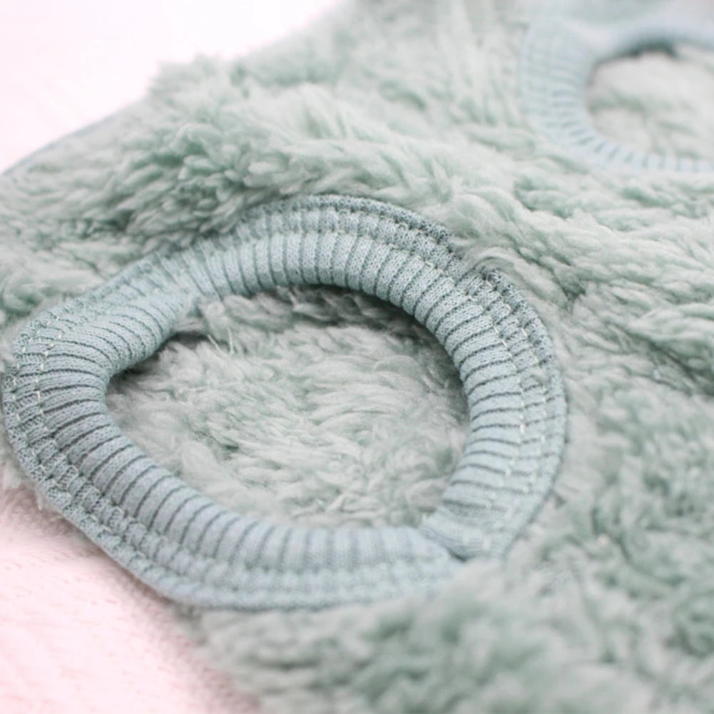 Cute Wavy Double-sided Fleece Pet Clothes Soft Puppy Kitten Coats for Small Medium Dogs Cats Warm Winter Dog Cat Jacket Clothing