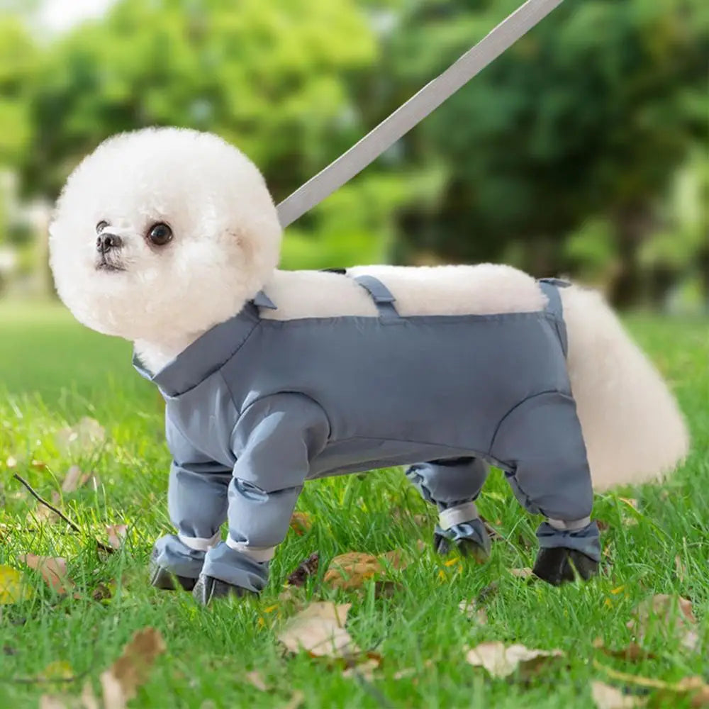 Waterproof Dog Boots With Suspenders Adjustable Anti-Fall Dog Pet Boots Dirty-Proof Pet Shoes For French Bulldog Poodle