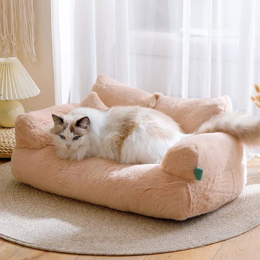 Cat sofa bed Plush Dog Sofa Beds Washable Warm Pet Dog Nest Cat Beds Thicken Comfortable Cushion Dog Sleep Cat Furniture