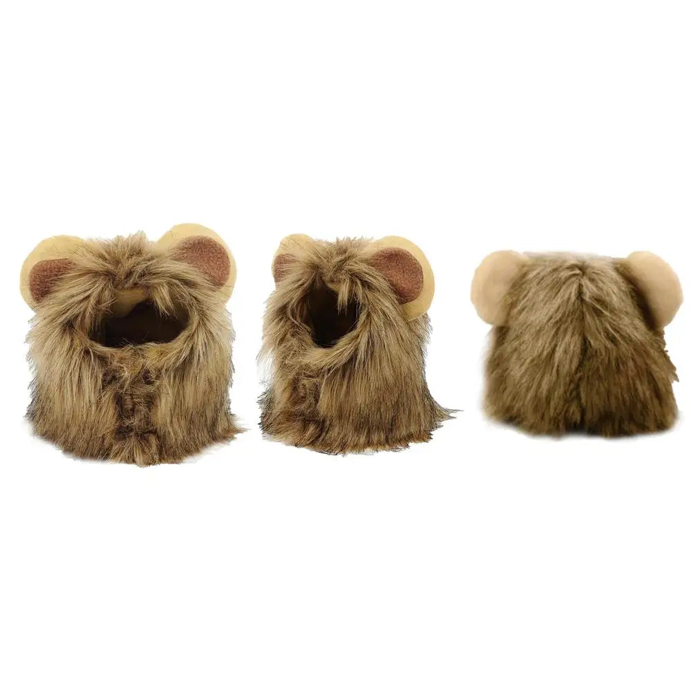 Cat Costume Cute Lion Mane Cat Wig Hat Cosplay Clothes Caps Dress Up Puppy Kitten Halloween Christmas Party Decoration Supplies