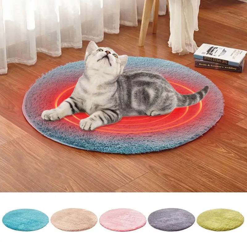 Pet Heating Pad Non Slip Bottom Cat Dog Warming Pad Soft Cover Chew Resistant Pet Heated Blanket Sleeping Bed For Indoor Pets