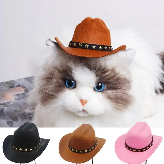 Tiny Cowboy Hat Small Pet Cowboy Hat For Dogs Pet Party Decoration Puppy Halloween Costumes Comfortable Cosplay Hats For Small