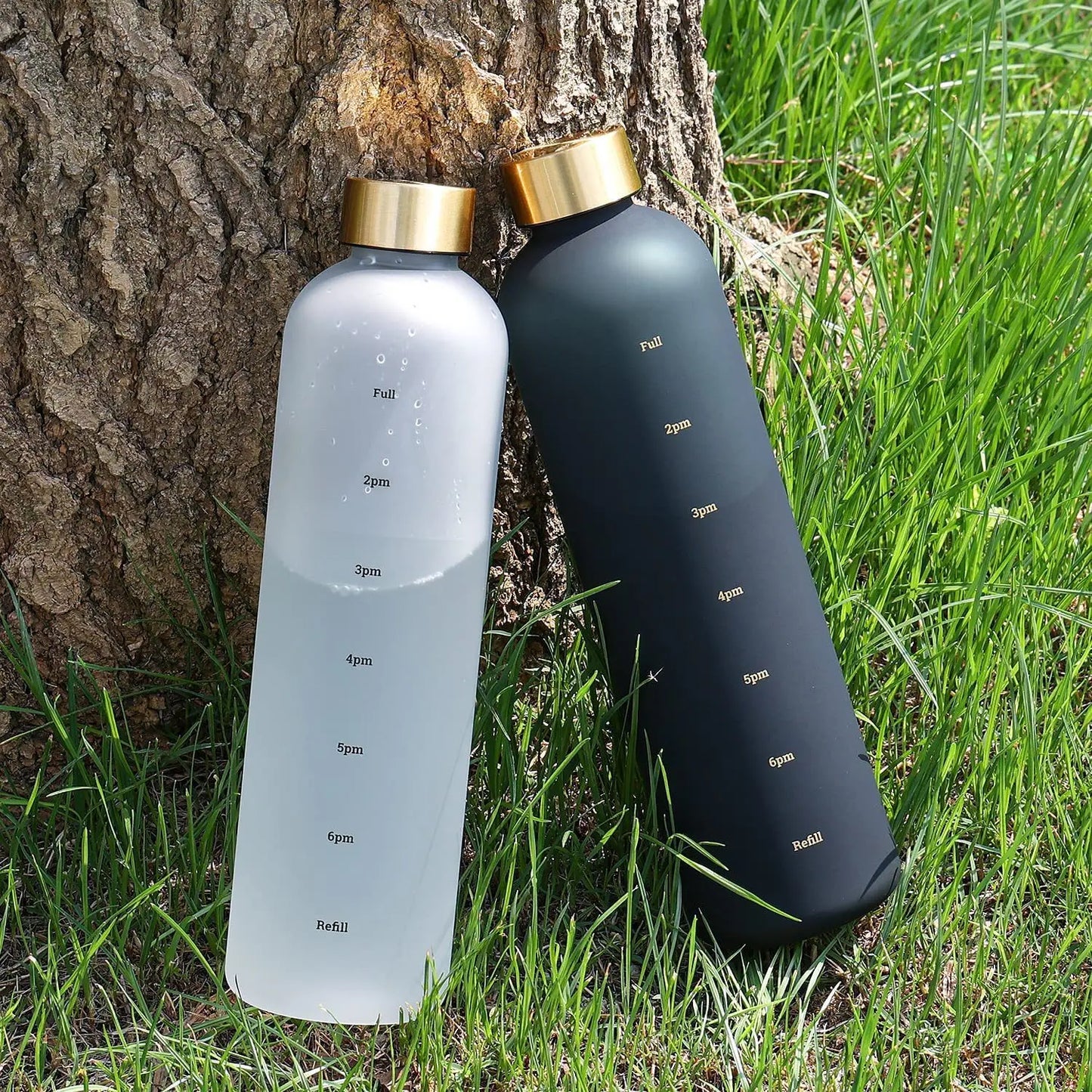 1L Large Capacity Sports Water Bottle Plastic Water Cup with Time Mark Bottle 32 OZ Inspirational Fitness Sports Outdoor Travel