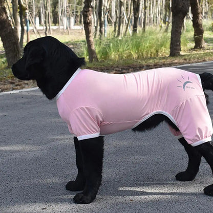 Summer Dog Clothes Breathable Anti-UV Elastic Large Dog Sun Protection Clothing Pet Four-legged Clothes