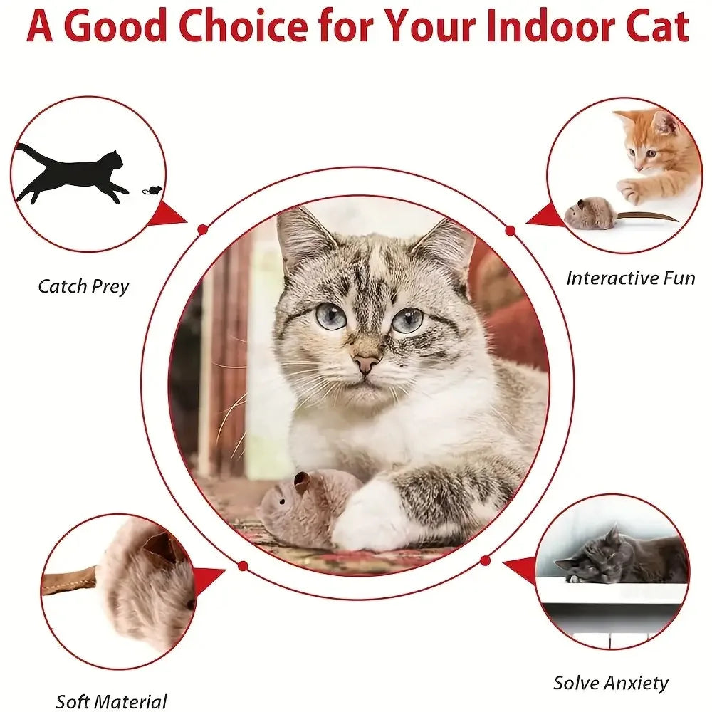 Interactive Touch-Activated Flapping Bird Cat Toy Plush Sparrow Kicking Toy with Realistic Chirping Sound, Suitable for Exercise