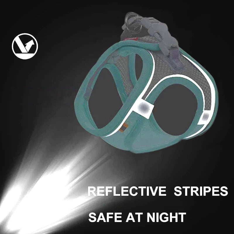 Dog Harness Clothes Vest Chest Cat Collars Rope Small Dogs Reflective Breathable Adjustable Outdoor Walking Dog Accessories