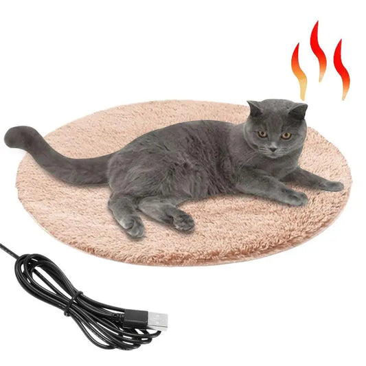 Cat Warming Pad Indoor Pet Beds Auto Temperature Control Heated Cat Pad With Chew Resistant Cord For Winter For New Born Puppy