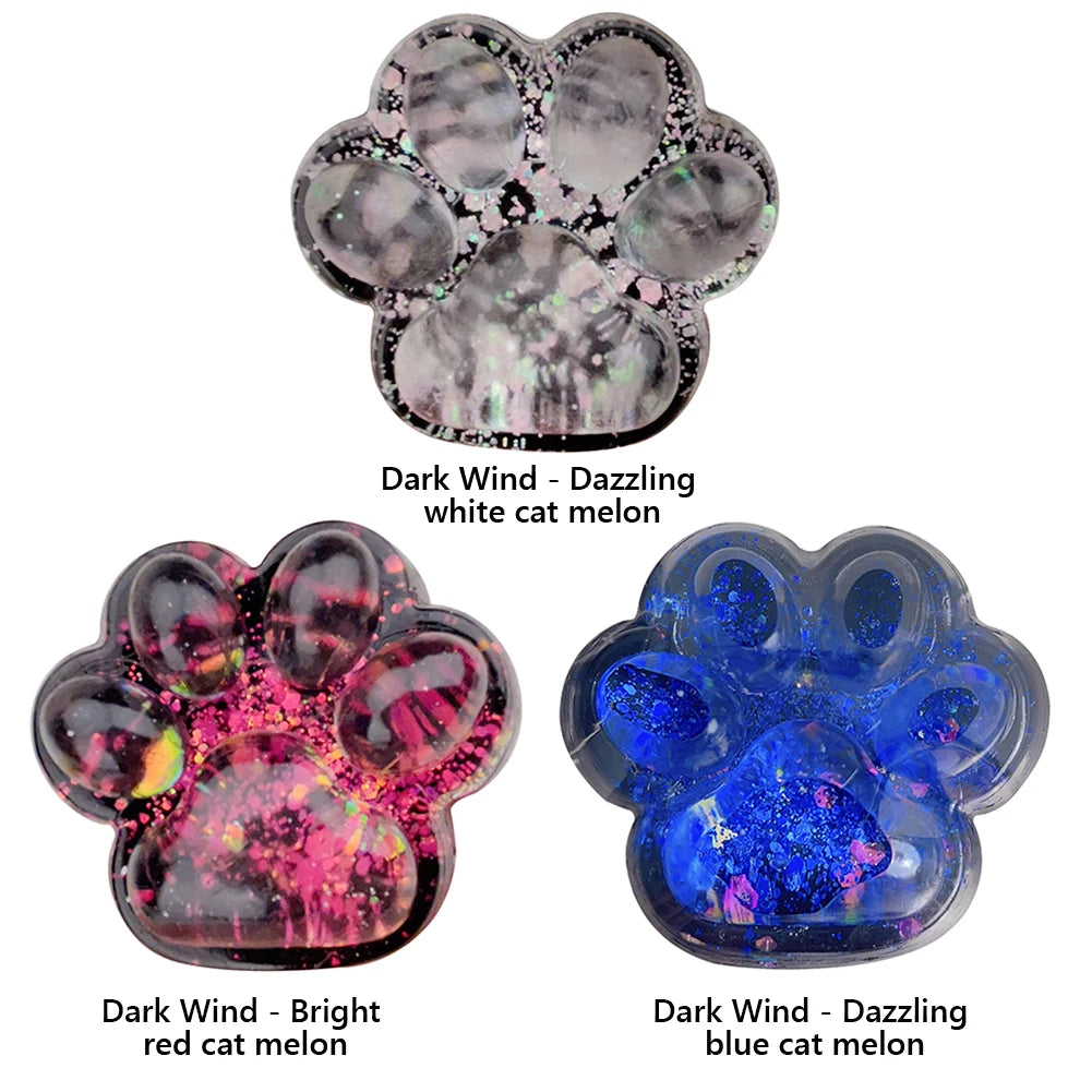 Cute Cat Paw Soft Squeeze Toy Dark Starry Squishies Fidgets Toy Stress Relief Toy for Children and Adults Christmas Gifts