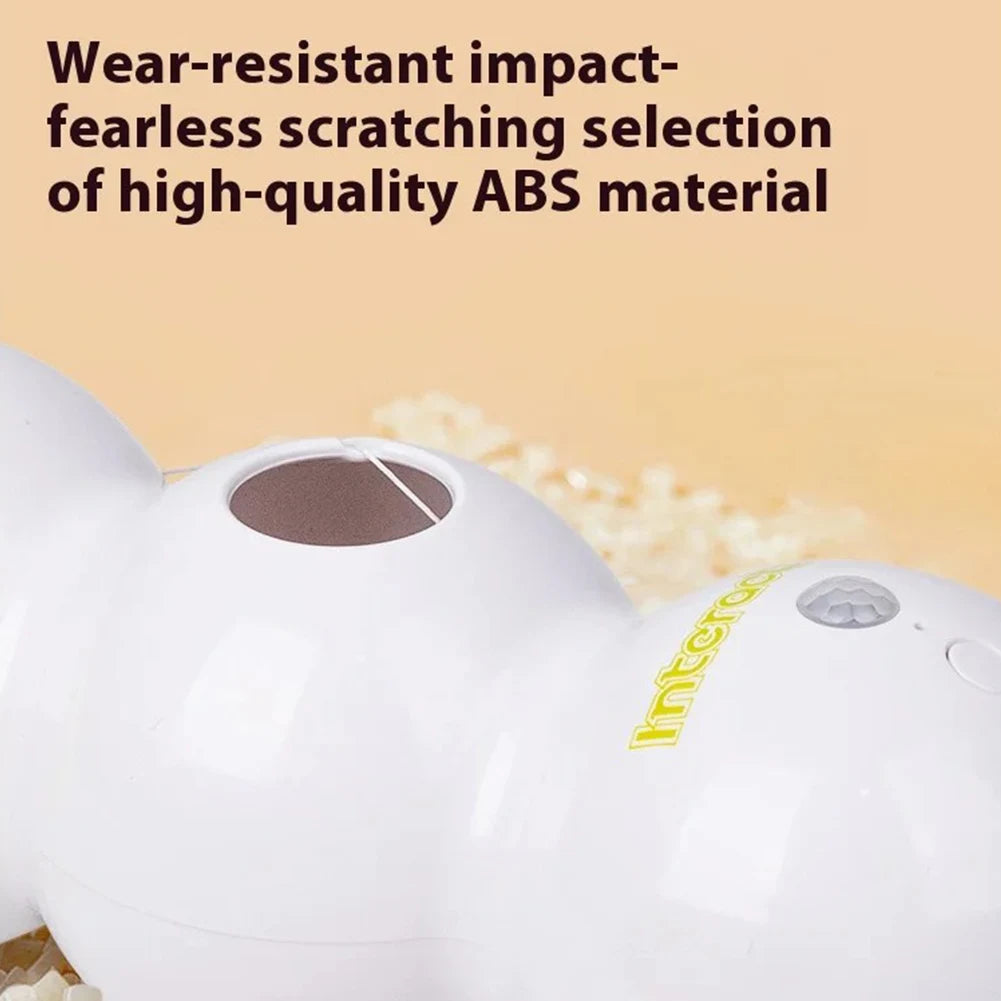 Caterpillar Teasing Cat Toy Motion Activated Kitten Toy Rechargeable Automatic Interactive Cat Toy with Tail for Indoor Cat