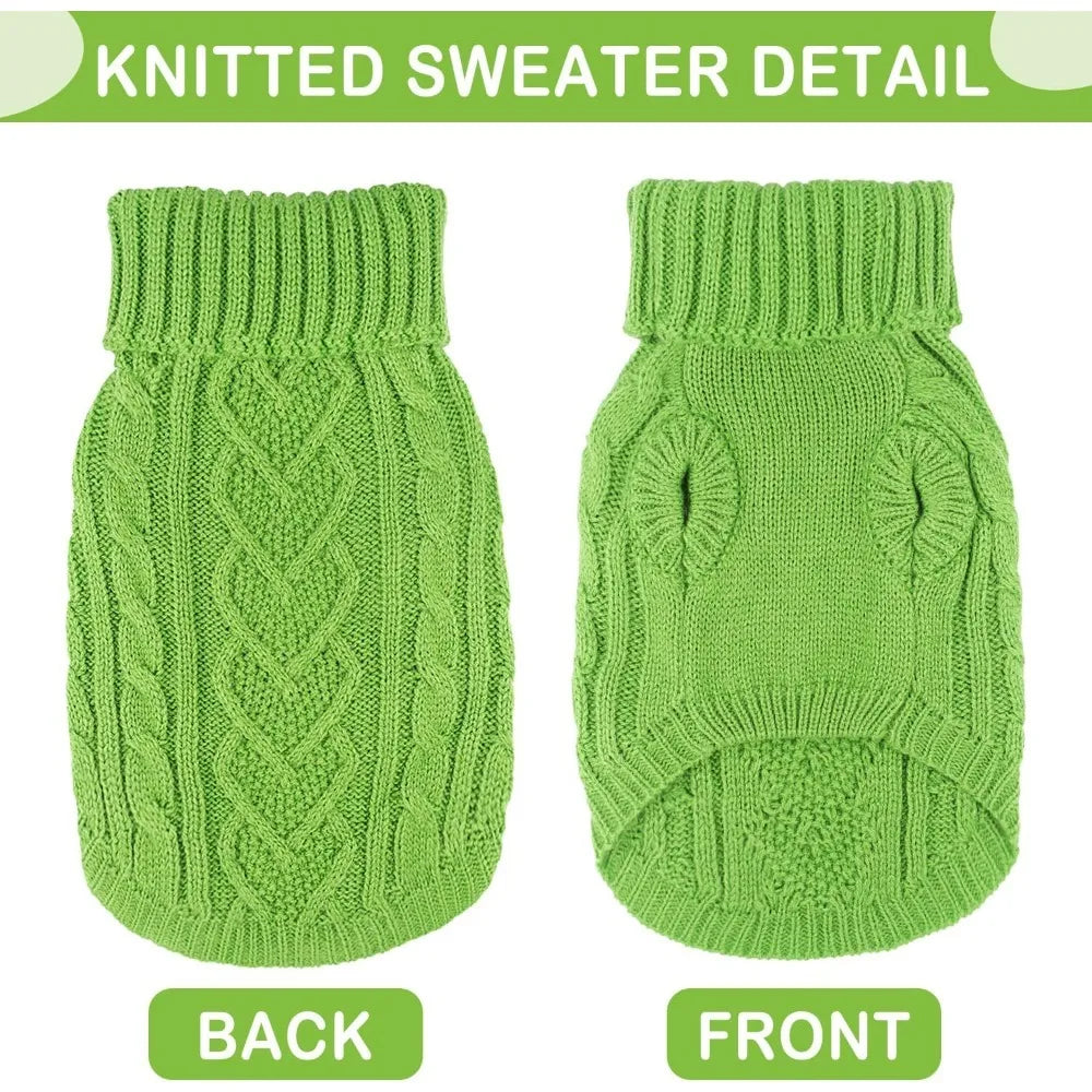 Dog Sweaters for Small Dogs Winter Dog Clothes Girl Knitted Small Dog Sweater Soft Warm Dachshund Clothes Cute Puppy Clothes Tur