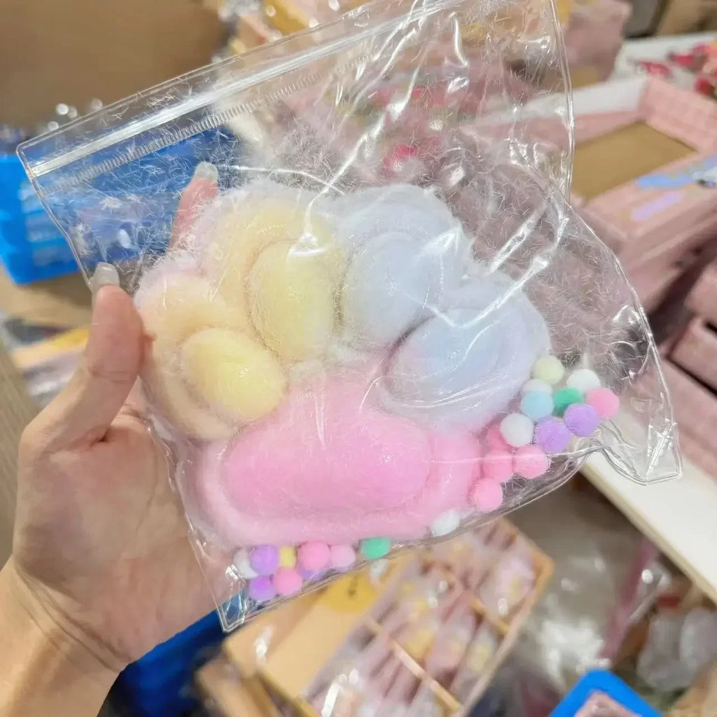 14cm Gradient Color Cat Paw Pinch Decompression Toy Squishy Fidget Extra Large Cat Paw Stress Relief Toy Slow Rebound Cat Claw