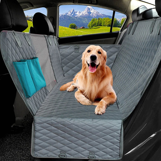Car Pet Seat Pad Double Zipper Waterproof Dirt Resistant Suitable Multiple Models 143×153CM Solid Color Cars Rear Seats Cushion