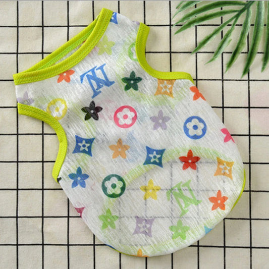 Summer Pet Dog Vest for Puppy T-shirt Breathability Cool Clothes for Small Medium Dogs Outfit Free Shipping Shirt Thin Costume