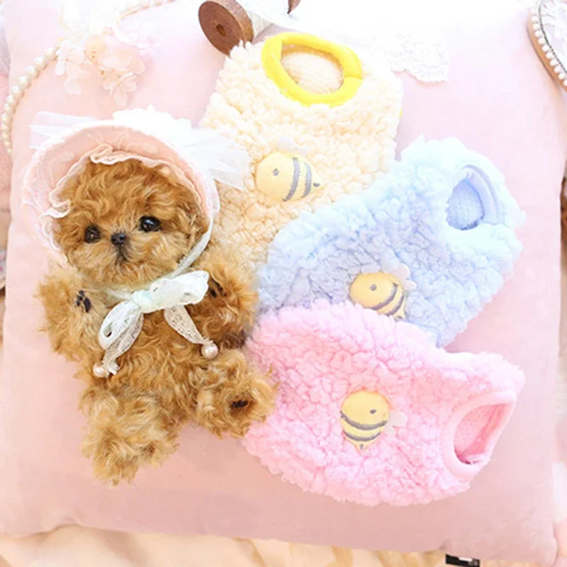 Newborn Cat Kitten Velvet Clothing Winter Warm Little Pet Sweater for Small Animals Bunny Pullovers Clothes Teacup Poodle XXXS