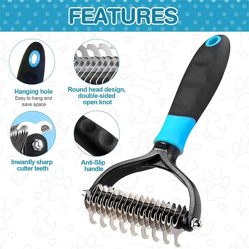 Professional Dog Brush Pet Hair Remover Dog Grooming Comb Removes Hairs Cats Dogs Animal Hair Brush Dog Accessories Pet Items