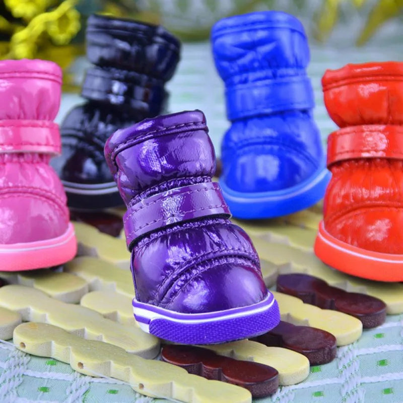 Warm Pet Dog Shoes For Small Dogs Autumn Winter Fleece Puppy Pet Shoes Waterproof Dog Snow Boots Chihuahua Yorkie Boot