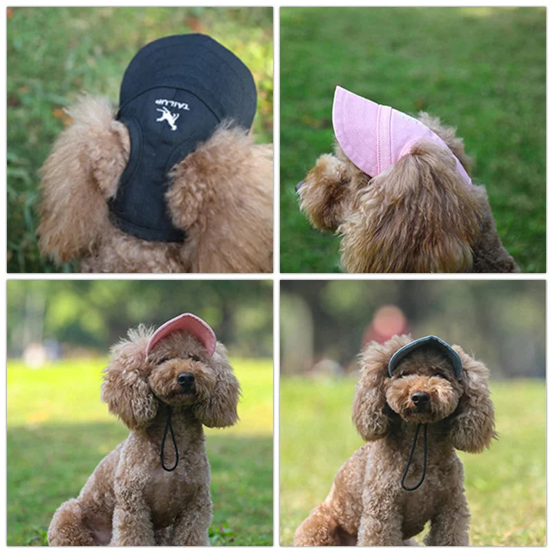 Pet Dog Caps Small Puppy Pets Summer Solid Color Cap Dog Baseball Visor Hat Outdoor Accessories Sun Bonnet Cap Travelhelmet