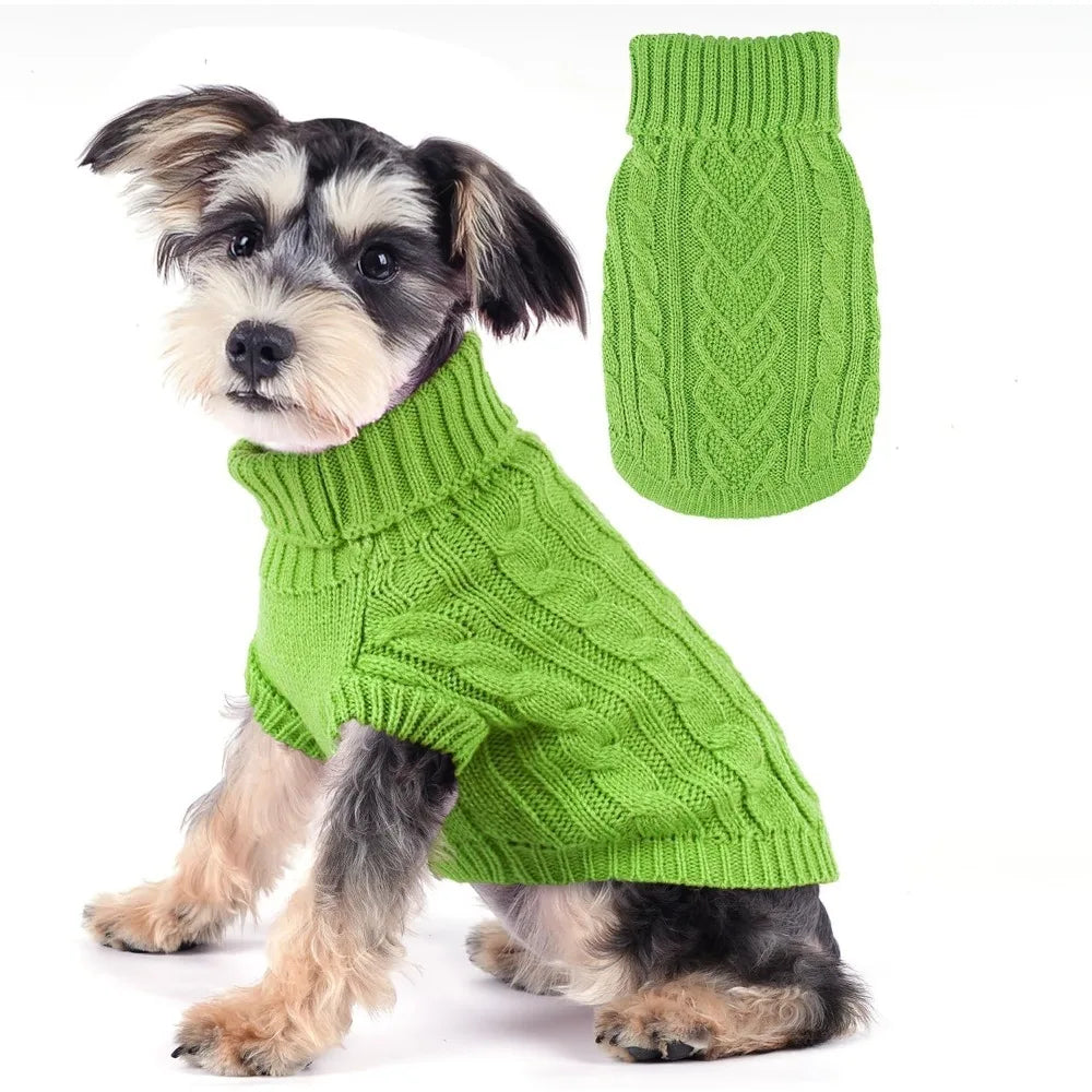 Dog Sweaters for Small Dogs Winter Dog Clothes Girl Knitted Small Dog Sweater Soft Warm Dachshund Clothes Cute Puppy Clothes Tur