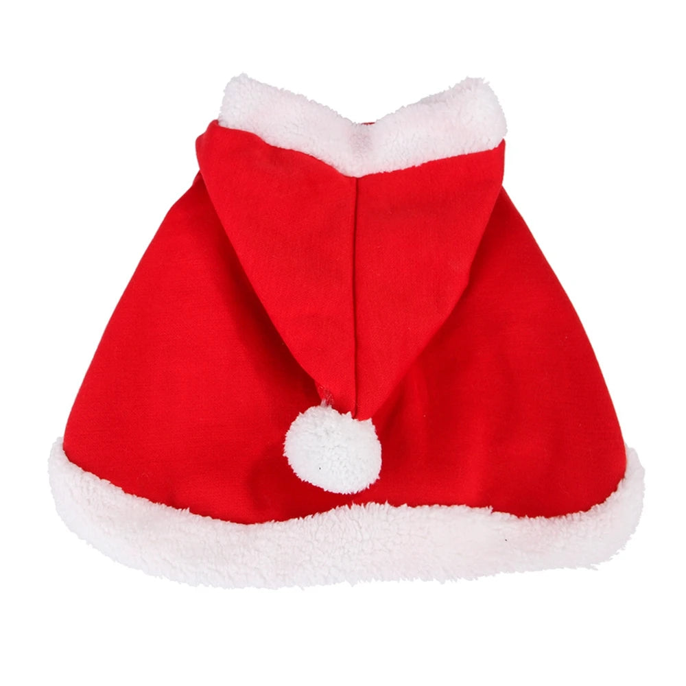 Christmas Pet Cloak Santa Cosplay Elk Costume Dog Puppy Hoodie Coat Clothes for Small Dog Cat Costumes Soft Plush Warm Outfit