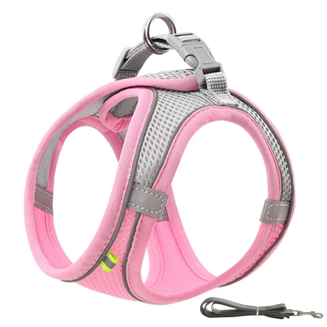 Dog Harness Clothes Vest Chest Cat Collars Rope Small Dogs Reflective Breathable Adjustable Outdoor Walking Dog Accessories