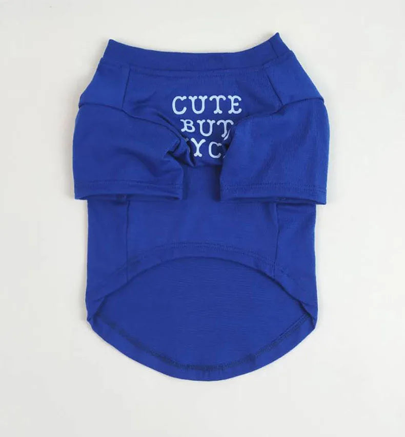 Quality Breathable Summer/Spring Dog Clothes Soft Letters Printed French Bulldog Pet Clothes New Fashion T-shirt For Dog