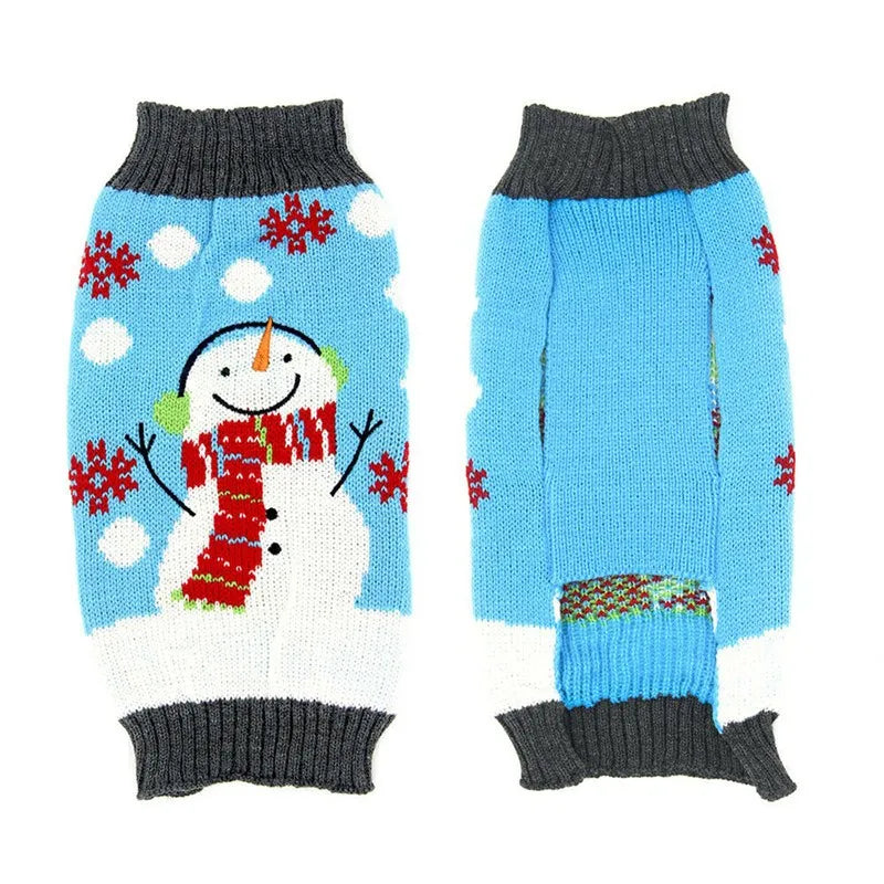 Dog Sweater Christmas Winter Warm Dog Clothes Xmas Outfit for Dogs Puppy Coat Dog Costume Chihuahua Striped Dog Knitted Sweater