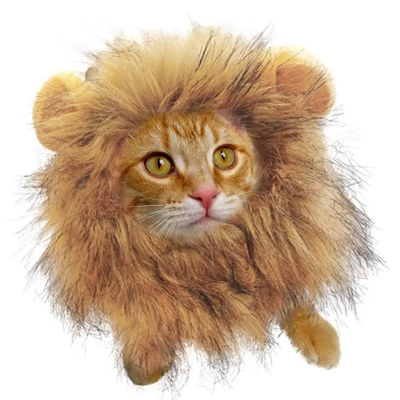 Cat Lion Mane Kitten Customs For Halloween Cosplay Pet Costumes Hat For Christmas Dress Up Accessories Decoration For Kitten