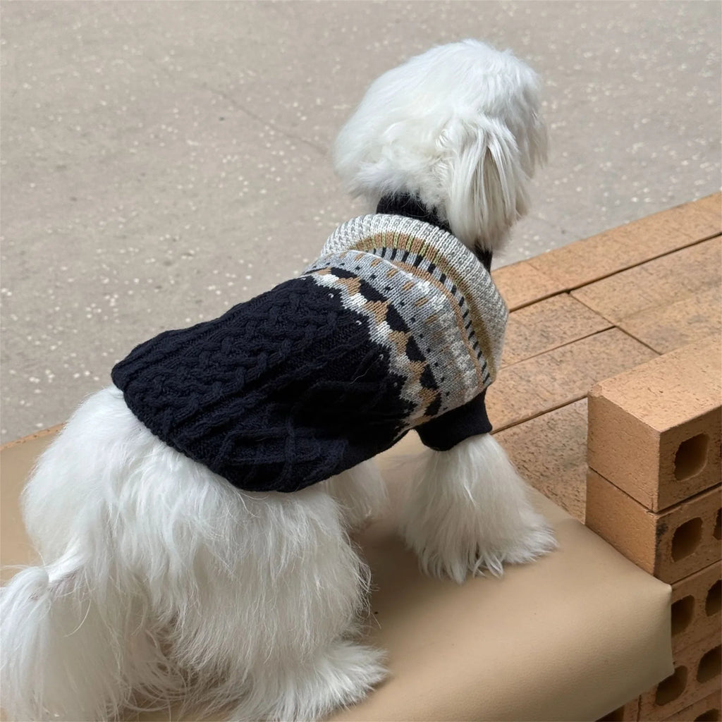 Adorable Knit Dog Sweater with Fun Patterns Stylish Comfortable Winter Apparel for Dogs of All Sizes Warm and Cozy