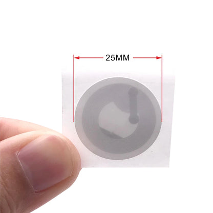 Clear NTAG 215 Stickers NFC Tags for iPhone 13.56 MHZ 25mm Chip Universal Label RFID Tags and All NFC Phones 504 Bytes 10Pcs