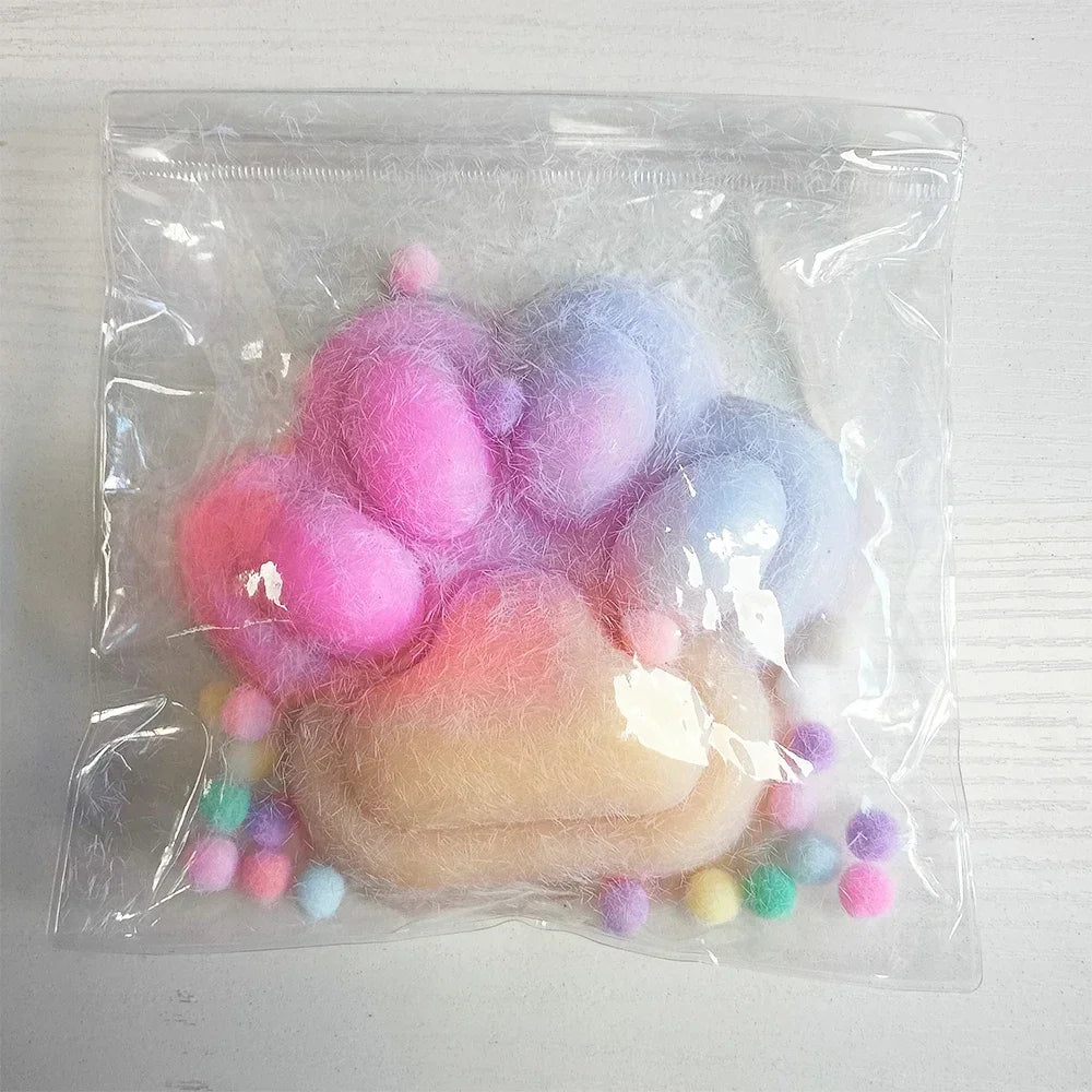 14cm Gradient Color Cat Paw Pinch Decompression Toy Squishy Fidget Extra Large Cat Paw Stress Relief Toy Slow Rebound Cat Claw