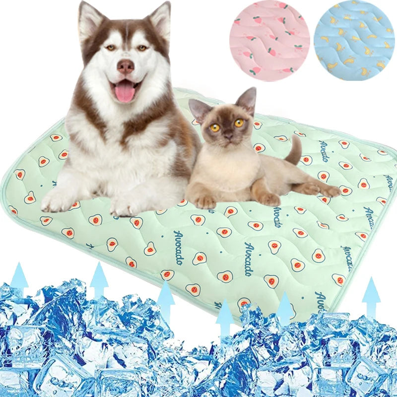 Pet Dog Mat Cooling Summer Pad Mat for Dogs Cat Blanket Sofa Breathable Dog Bed Summer Washable for Small Medium Large Dogs Car