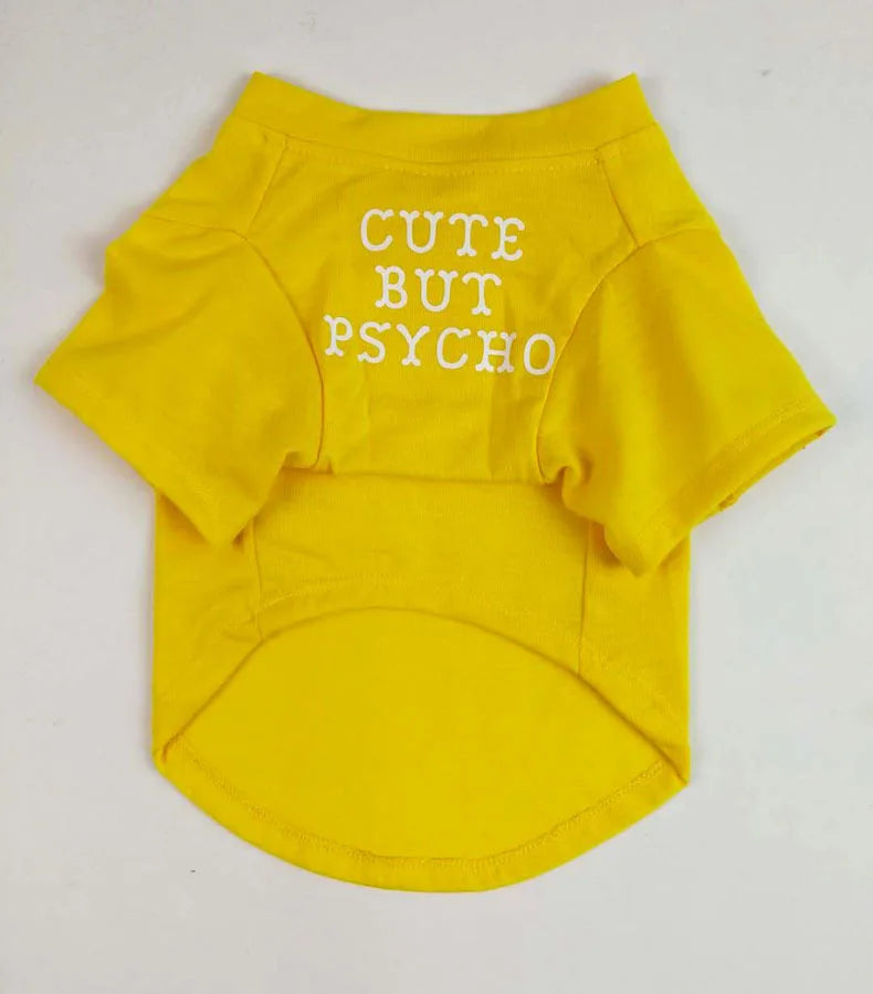 Quality Breathable Summer/Spring Dog Clothes Soft Letters Printed French Bulldog Pet Clothes New Fashion T-shirt For Dog