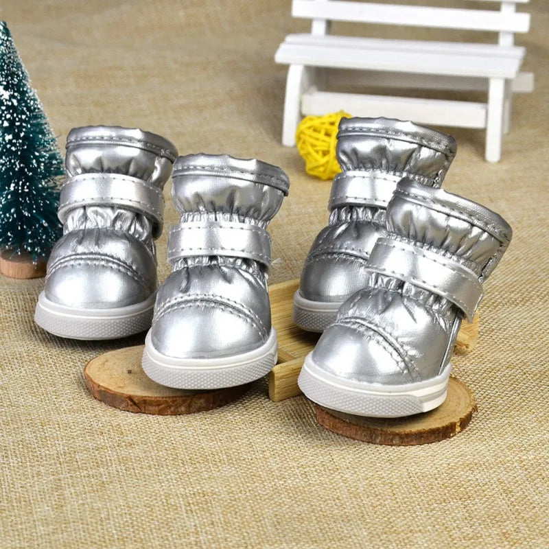 Warm Pet Dog Shoes For Small Dogs Autumn Winter Fleece Puppy Pet Shoes Waterproof Dog Snow Boots Chihuahua Yorkie Boot