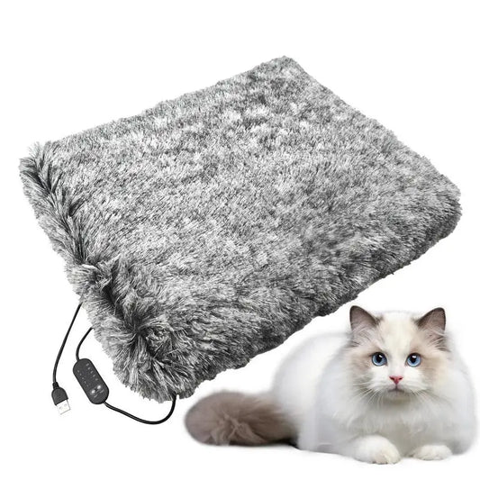 Pet Heating Pad Dog Warming Pad 19.69*15.75 Inch Non Slip Bottom Easy Clean Soft Cover Chew Resistant Heated Blanket For Dogs