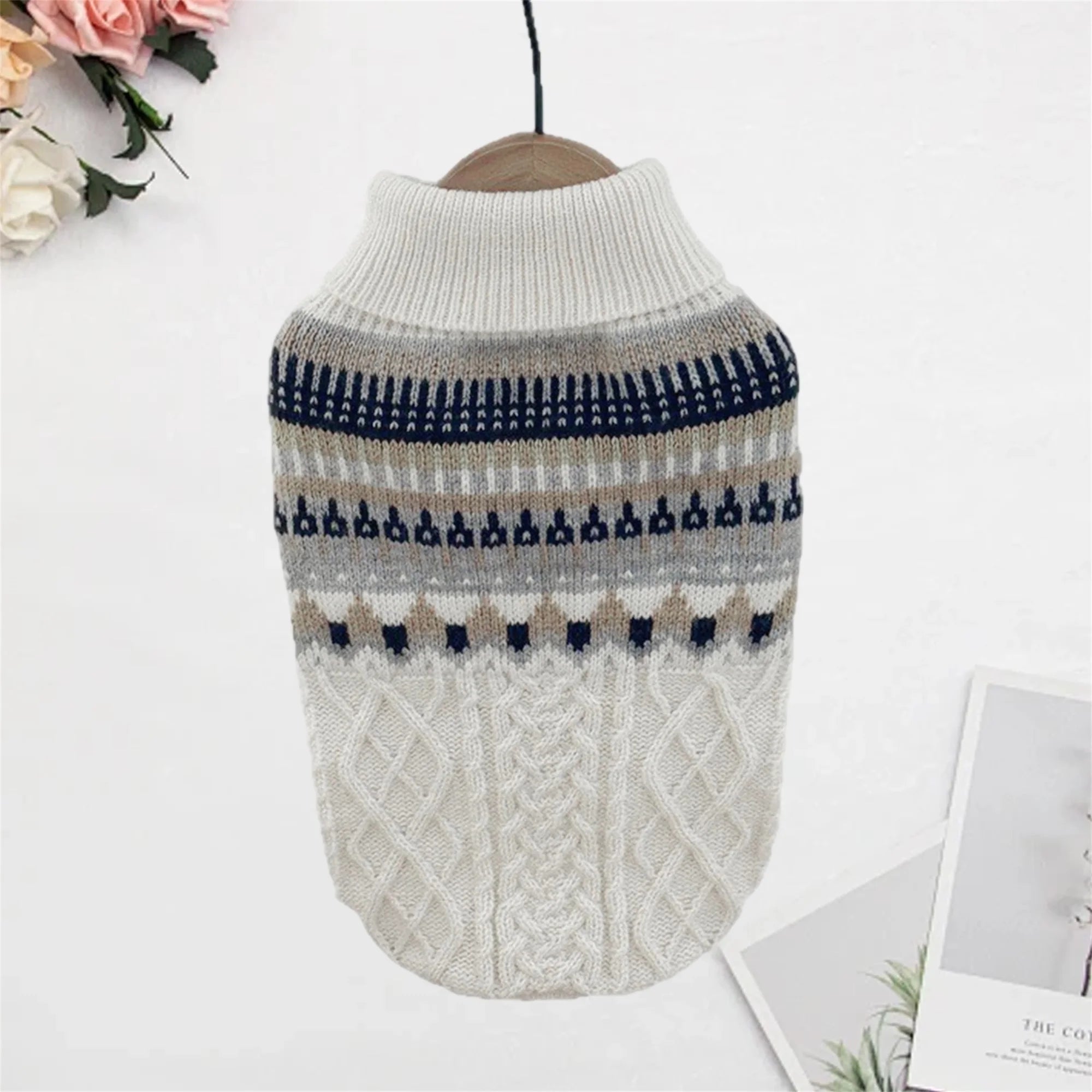 Adorable Knit Dog Sweater with Fun Patterns Stylish Comfortable Winter Apparel for Dogs of All Sizes Warm and Cozy