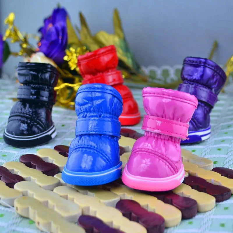 Warm Pet Dog Shoes For Small Dogs Autumn Winter Fleece Puppy Pet Shoes Waterproof Dog Snow Boots Chihuahua Yorkie Boot