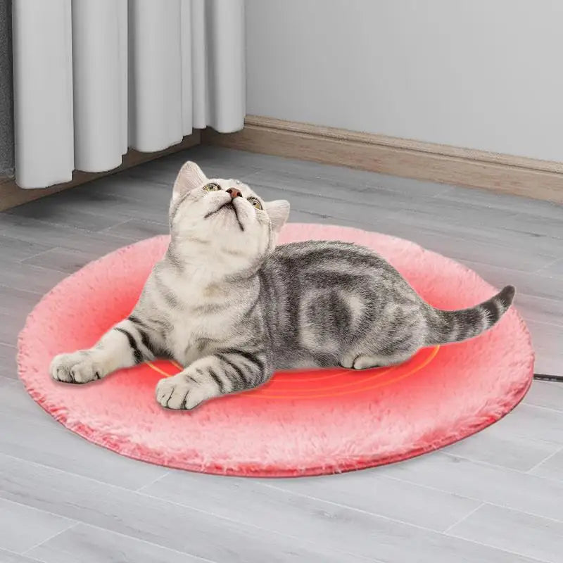 Cat Warming Pad Indoor Pet Beds Auto Temperature Control Heated Cat Pad With Chew Resistant Cord For Winter For New Born Puppy