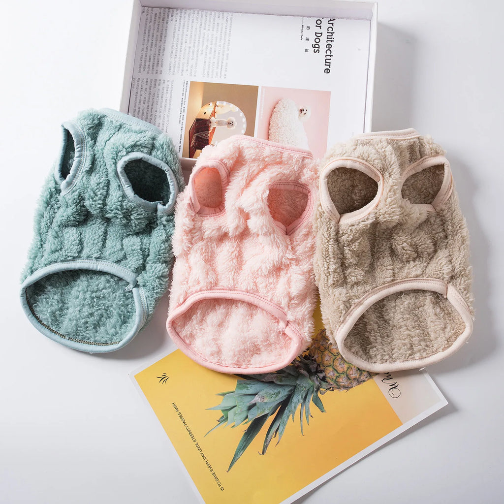 Soft Cozy Cat Clothes Winter Warm Fleece Costume Autumn Sphynx Vest Sweater for Small Dog Pullover Kitten Pet Jacket Coat Outfit
