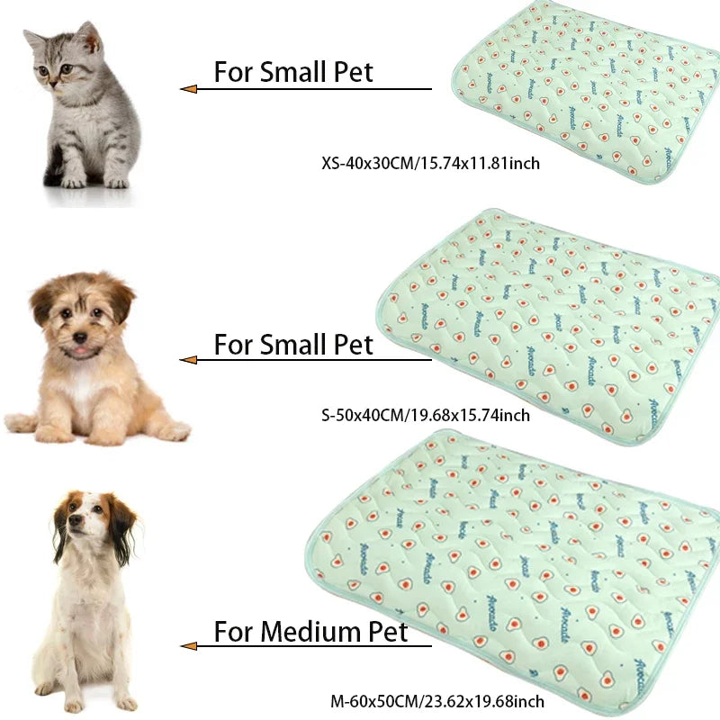 Pet Dog Mat Cooling Summer Pad Mat for Dogs Cat Blanket Sofa Breathable Dog Bed Summer Washable for Small Medium Large Dogs Car