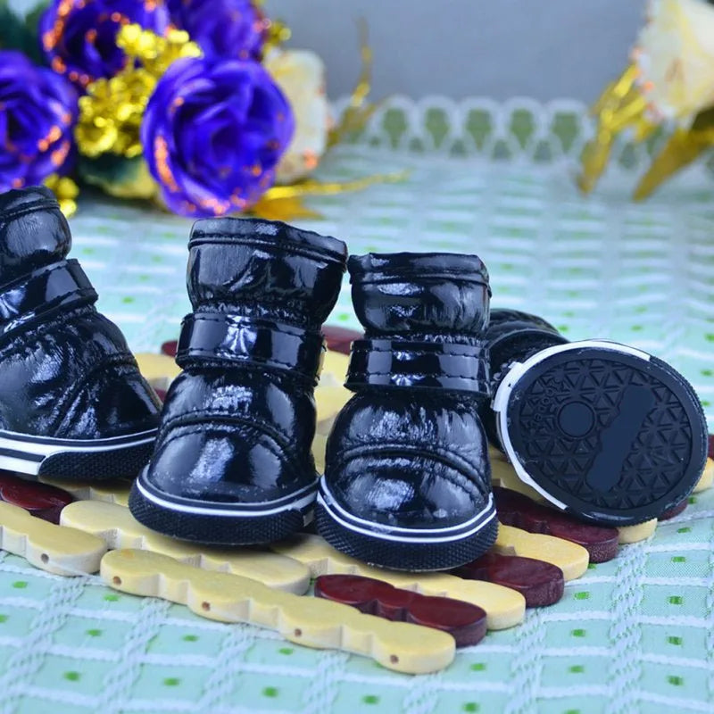 Warm Pet Dog Shoes For Small Dogs Autumn Winter Fleece Puppy Pet Shoes Waterproof Dog Snow Boots Chihuahua Yorkie Boot