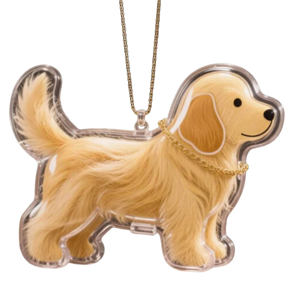 Dog Hair Collector Keychain Waterproof Memorial Storage Box Wear Resist Pets Hairs Keyring Portable Pet Memory Capsule