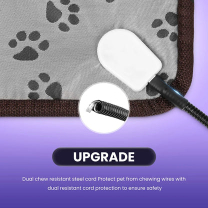 Benepaw Electric Dog Heating Pad Waterproof Warm Pet Heat Pad Cats Puppy Chew Resistant Heated Dog Mat Temperature Adjustable