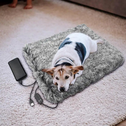 Pet Heating Pad Dog Warming Pad 19.69*15.75 Inch Non Slip Bottom Easy Clean Soft Cover Chew Resistant Heated Blanket For Dogs