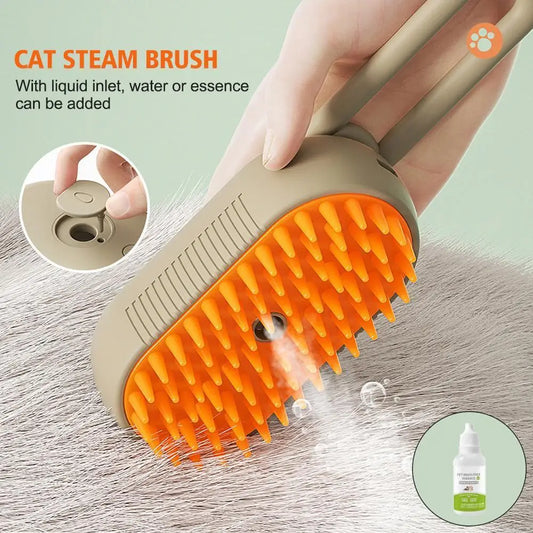 3 In 1 Self Cleaning Cat Steamy Brush Pet Dog Massage Steam Brush Anti-splashing Brush Pet Cat Grooming Comb Hair Removal Comb