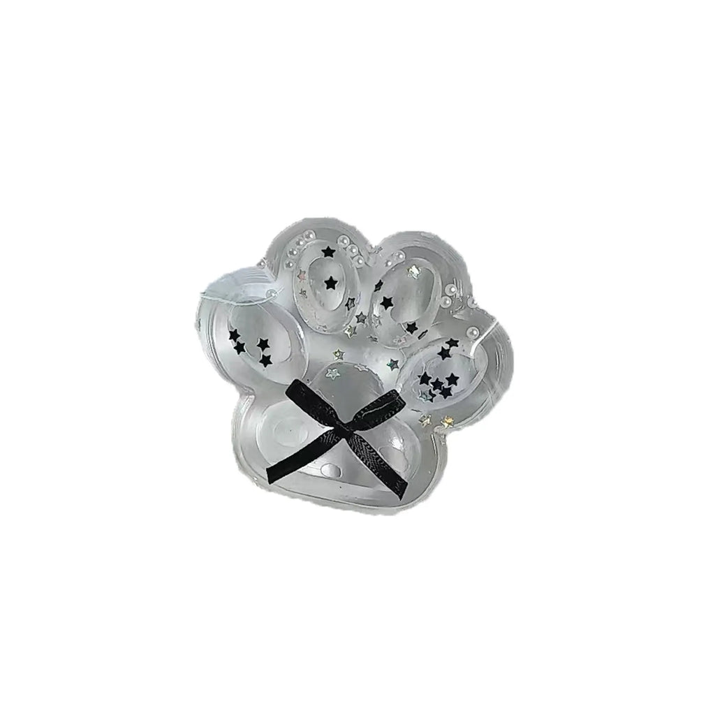 1pc Squishy Transparent Cat Claws Squeeze Toys Kids Adult Soft Pinch Pop Fidget Toys Cute Transparent Large Cat Paw Squishy Toy